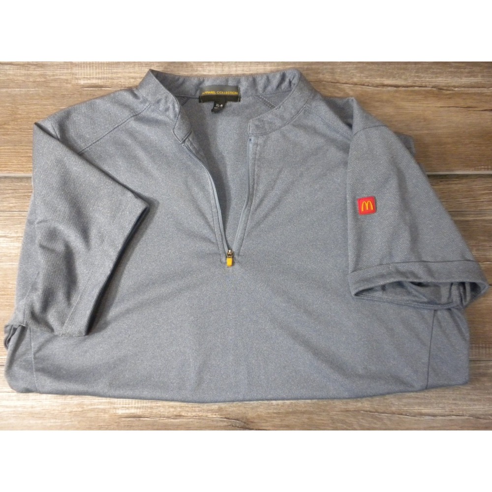 Apparel Collection Womens Top XL Blue McDonald's Uniform Performance‎ 1/4 Zip